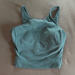 Lululemon Teal Green Ribbed Women's Tank Top